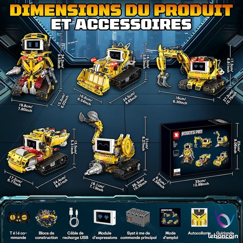 đ€ Robot Programmable 5-en-1 â 660 PiĂšces â Application & TĂ©lĂ©commande (image 7)