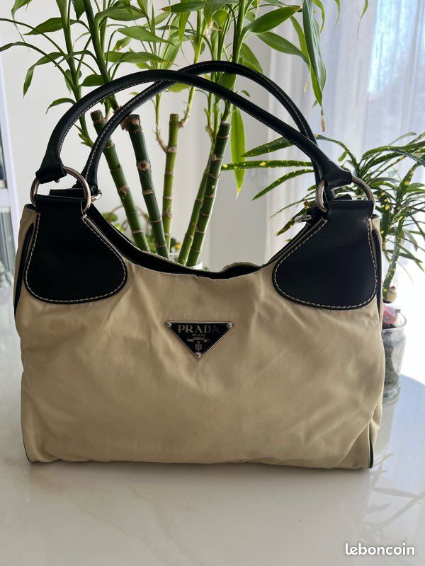 Sac « Prada Cleo », ivoire et noir (image 4)