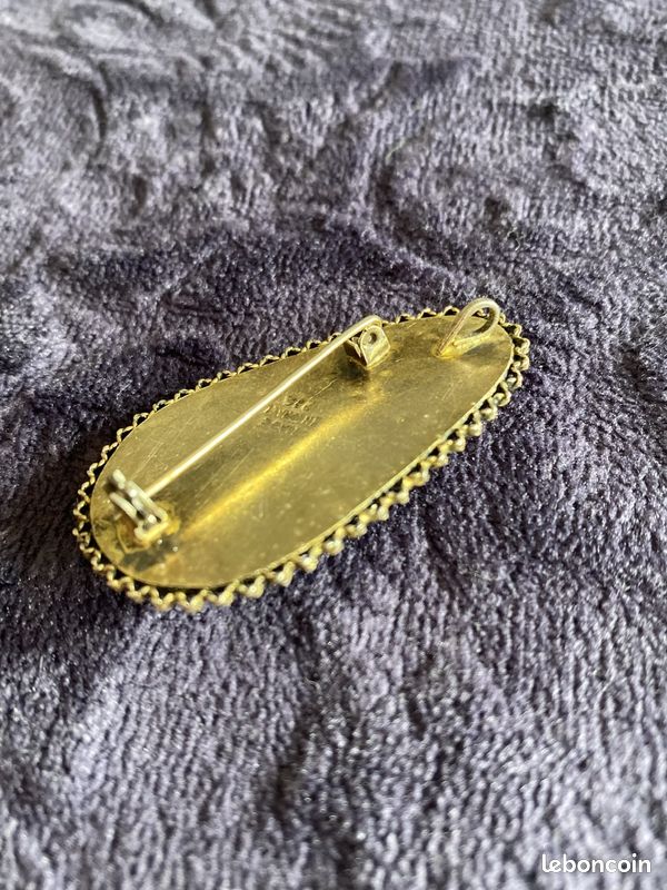 Broche de revers Art déco vintage en platine avec diamants 2
