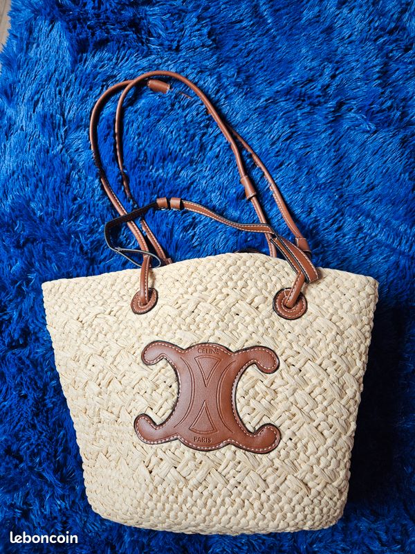 Sac cabas paille tendance neuf Accessoires Bagagerie