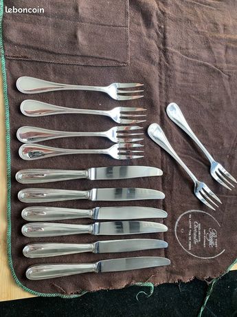Lot De 6 Fourchettes à Dessert Berlin – Acier Inoxydable Poli Brillant, Poignées Noires Élégantes – Idéal Maison, Restaurant, Fêtes Et Mariages