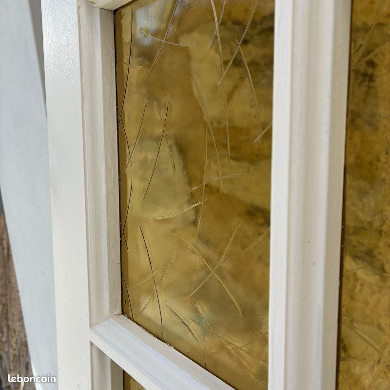 Porte intérieure vitrée bois – peinte blanc • classique - vintage (image 2)