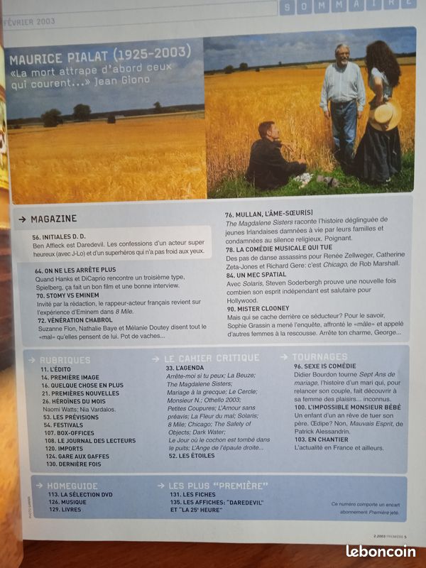Revues Cinéma Première 2001/2008 en super état avec posters et fiches (image 14)