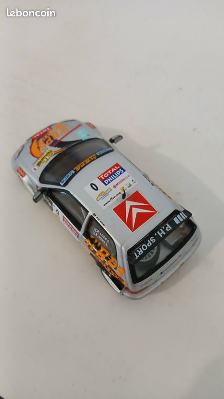 Modèle Réduit Citroën Saxo Super 1600 Rallye Catalunya 1/43 - Jaune - Occasion Avec Défauts