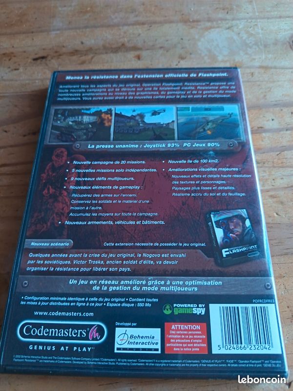 Jeu PC " Opération Flash point"+extension (image 15)