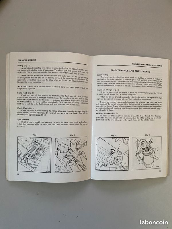 Manuel utilisation TRIUMPH Spitfire 1500 (image 3)