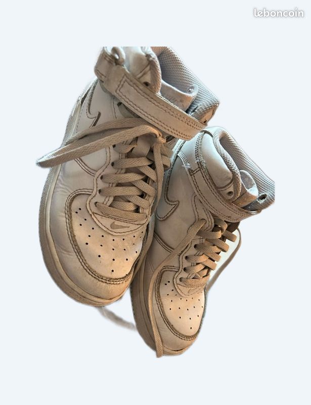 Nike Air Force Mid blanches – enfant Chaussures