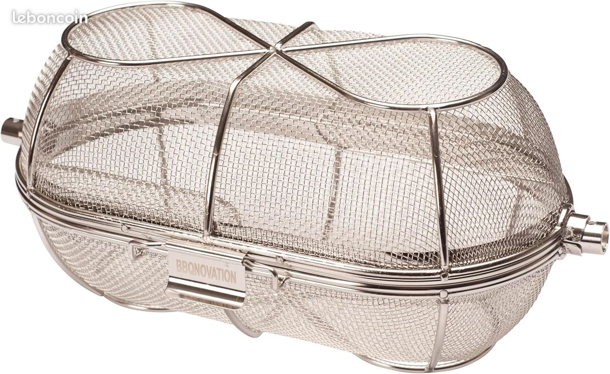 Panier à Broche Pour Barbecue - Compatible Avec Rôtissoires Kamado Et Autres Broches Carrées