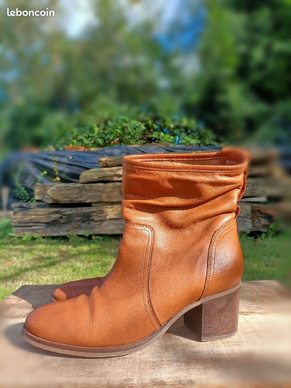 Bottines Halle Aux Chaussures Cognac Bottines La Halle Aux