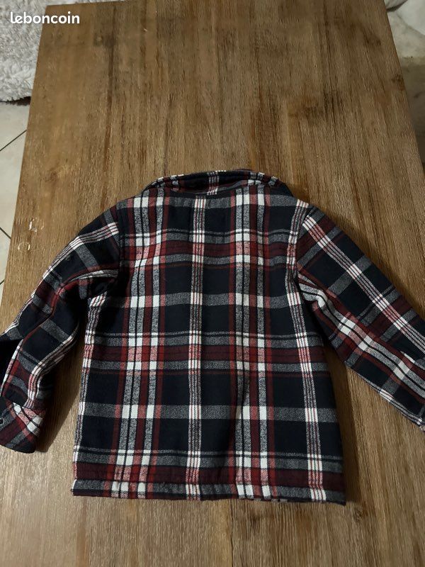 Veste à carreaux bleu garçon T 3 ans Terre de marins (image 9)