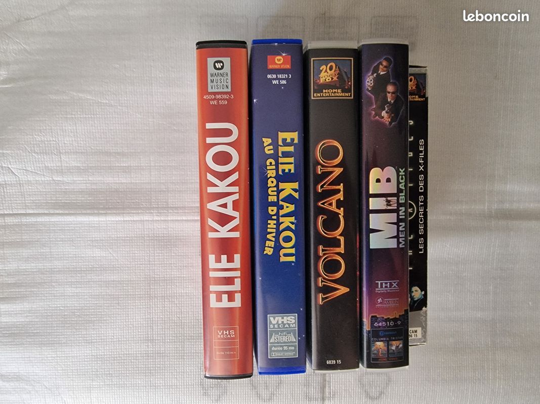 Lot de 5 - K7 vhs ( Elie Kakou, Volcano, MIB, X-Files ) (image 3)