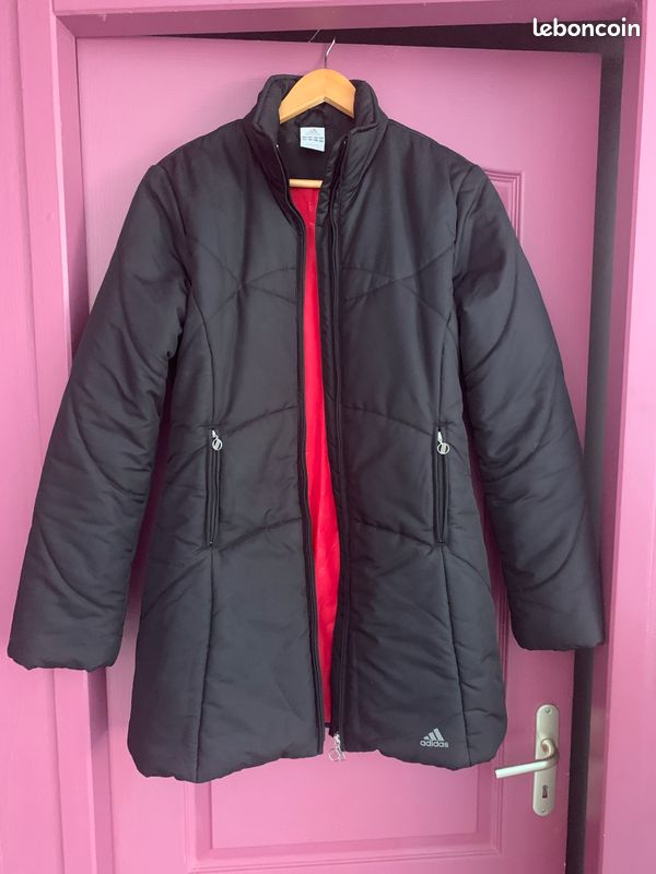 Blouson long noir "Adidas" (christou) (image 1)