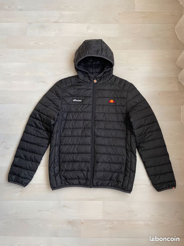 Veste Blouson à capuche mi saison noir Ellesse Vêtements