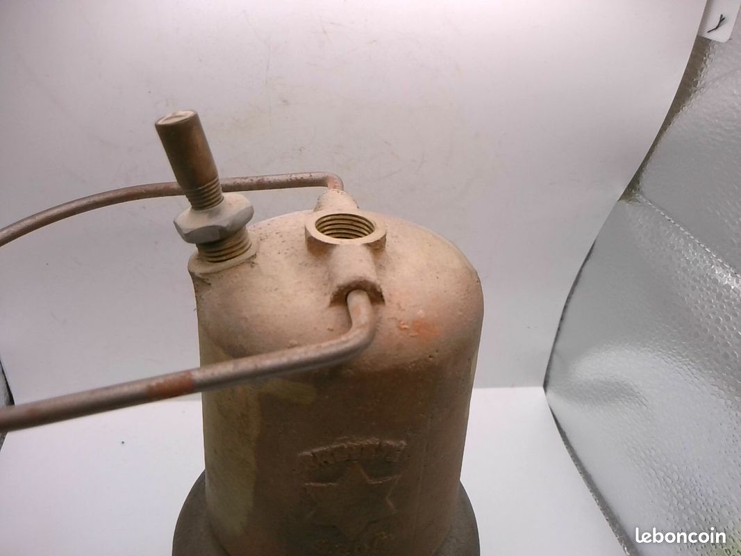 Lampe De Mineur Acétylène Ancienne - Brevetée SGDG Etoile Ets Mercier - Bronze