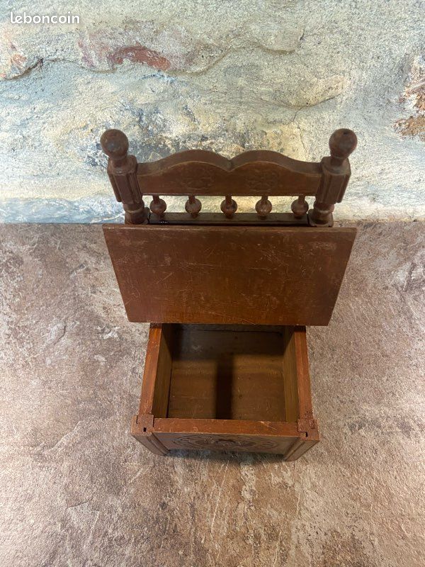Chaise Coffre Miniature Poupée – Breton – France Vintage