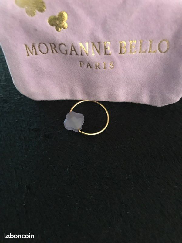 Morganne bello bague friandise or jaune trèfle calcédoine (image 4)