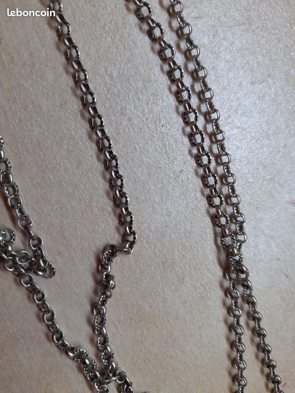 Ensemble chaine + sautoir en argent (image 6)