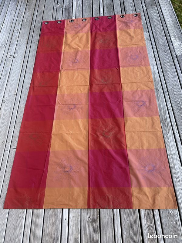 3 rideaux taffetas polyester (image 2)