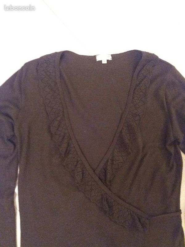 Veste femme taille M cache coeur marron (image 3)