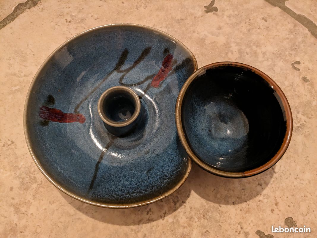 Coupelle apéritive bleue en grès émaillé Thierry Perraud (image 4)