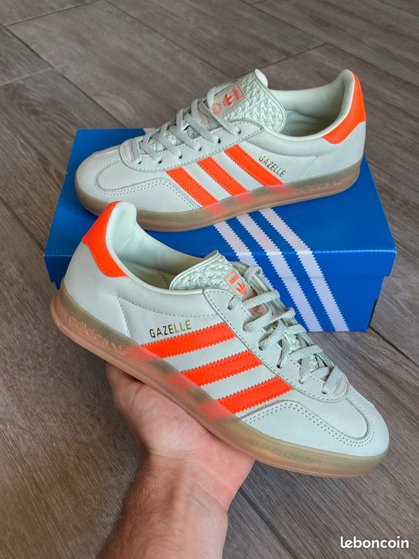 Adidas Gazelle Indoor Turquoise et Orange - Chaussures