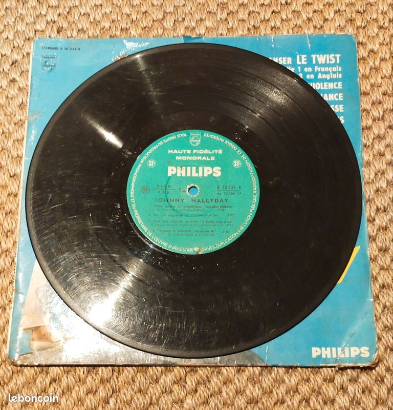 Disque vinyle Johnny Hallyday Album 33 T (image 2)