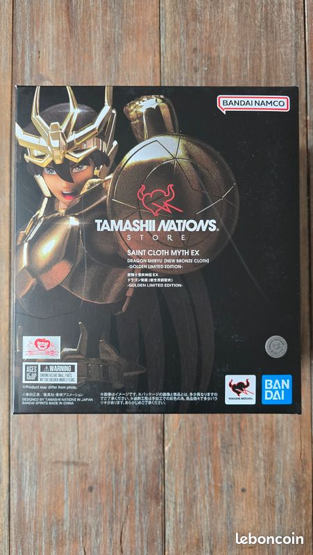 Myth Cloth Ex Dragon Shiryu – édition Limitée Dorée, Version Japonaise Bandai