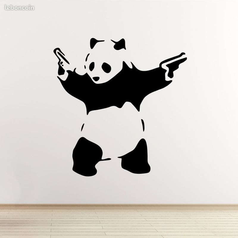 Sticker mural Panda Banksy décalcomanie murale (image 1)