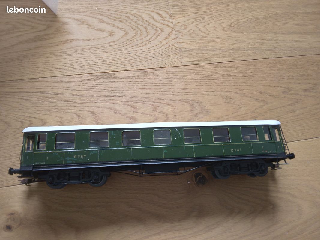 Wagon Voyageur AS échelle 0 - Style Hornby Jep, Vert, Occasion