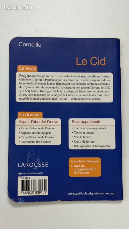 📚Le Cid de Corneille Très bon état (image 3)