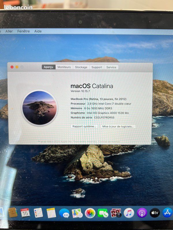 VENTE ACHAT MATÉRIEL MAC AU MAROC APPLE MACBOOK PRO RETINA 13