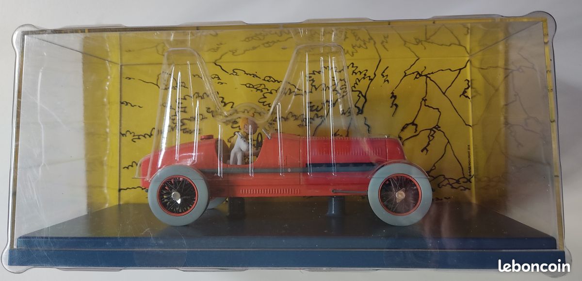 Voiture Tintin Le Bolide Rouge N°1 - Hachette 1/24 - Les Cigares Du Pharaon