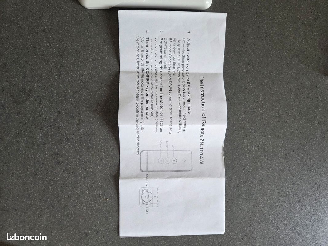 Telecommande manuelle blanche 5 caneauxn (image 6)