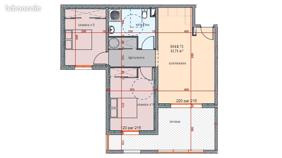 Appartement a louer bastia - 3 pièce(s) - 64 m2 - Surfyn