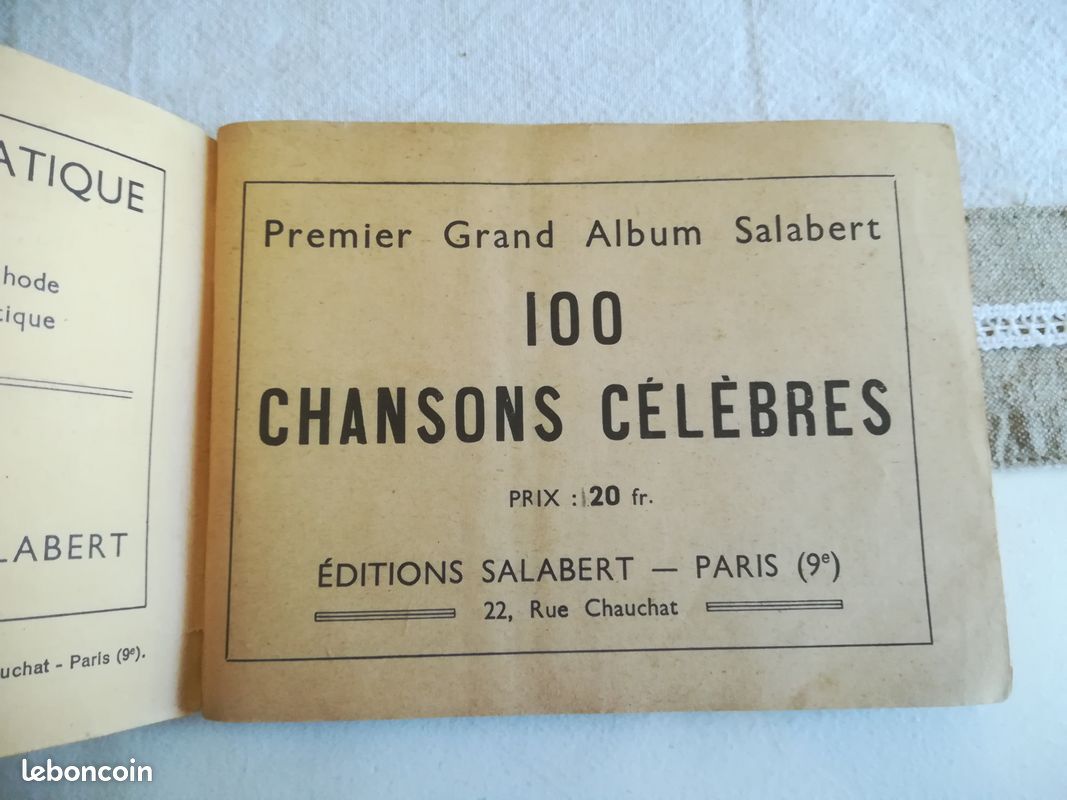 Premier grand album Salabert : 100 chansons célèbres 1942 (image 2)