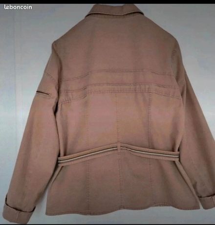 Veste/chemise Femme SYM Bleue Taille 44 - Occasion Très Bon état, Longueur 77 Cm, Polyester