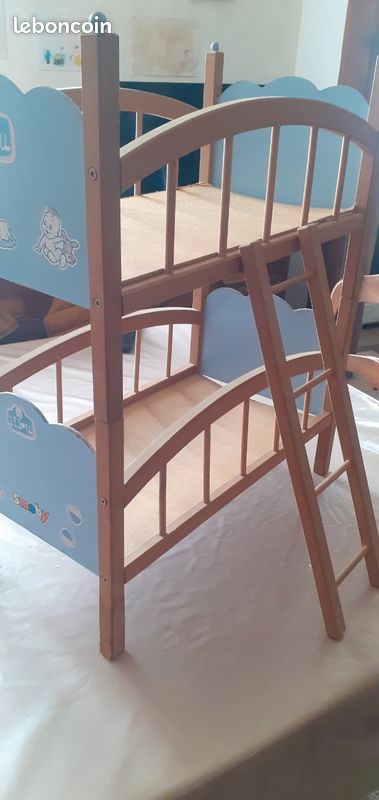Maison de poupée Mini lit superposé Modèle de lit de poupée Modèle de