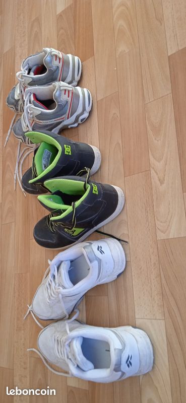 Vends 3 paires de basquettes DC +TECHNOPRO pour garçons ou jeune homme (image 2)