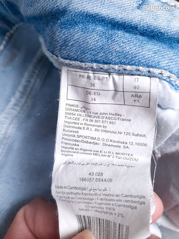 Jean PIMKIE Bleu - Taille 36 / S, Occasion En Très Bon état