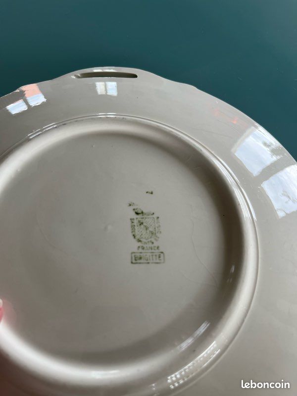 Superbe plat ancien vintage Sarreguemines modèle Brigitte en très bon état (image 8)