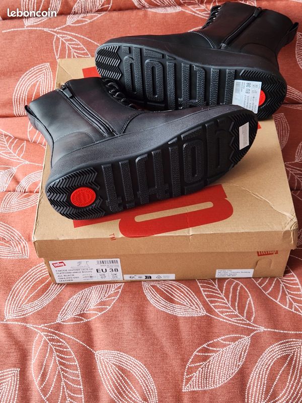 Superbes bottines Fitflop valeur 199 cuir véritable T38 neuves avec étiquette (image 6)