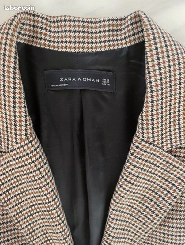 Chemise Carreaux Chemise Pied De Poule Femme Zara Giacca Oversize