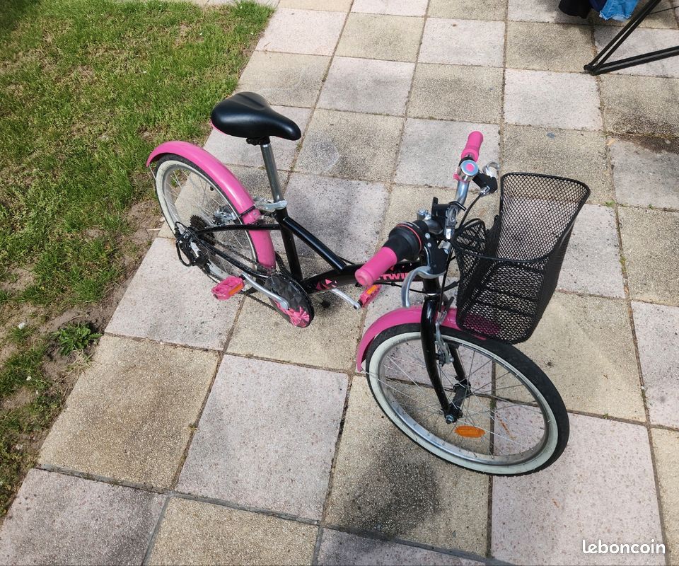 Giro VÃ©lo Route 24 Pouces Btwin Original 500 Btwin Noir Et Rose