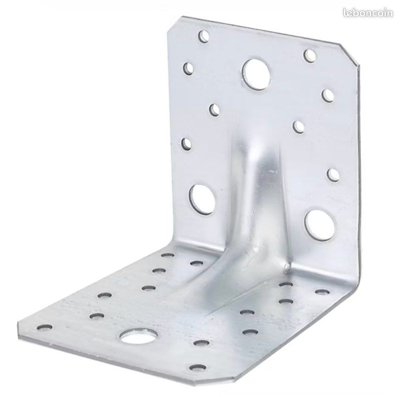 12 Équerres renforcée galvanisée 105 x 105 x 90 mm Neuves (image 1)