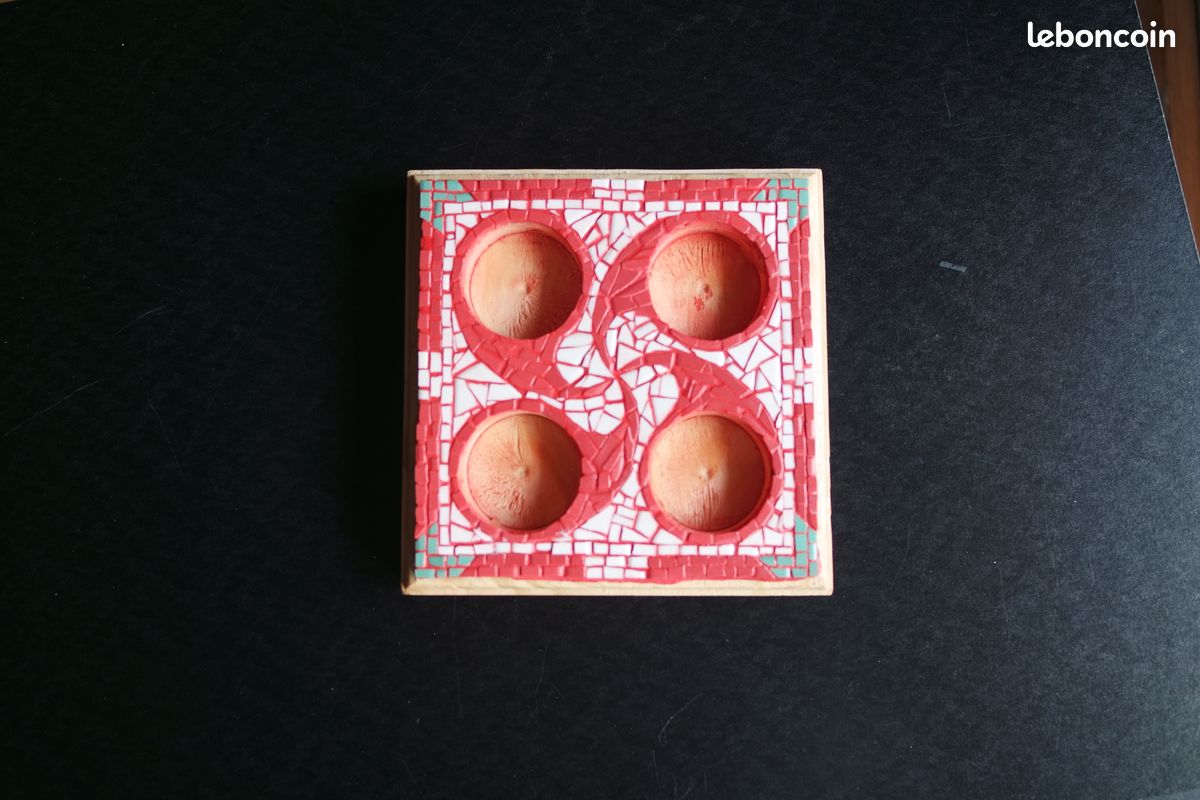 Bougeoir mosaïque "croix basque" (image 7)