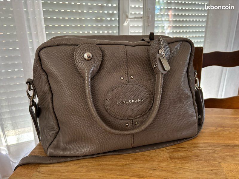 Sac Longchamp quadri Gris Accessoires Bagagerie