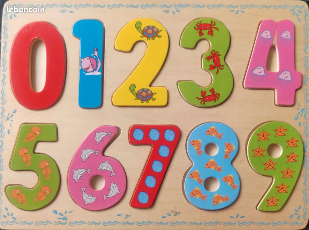 Puzzle chiffre en bois (image 2)