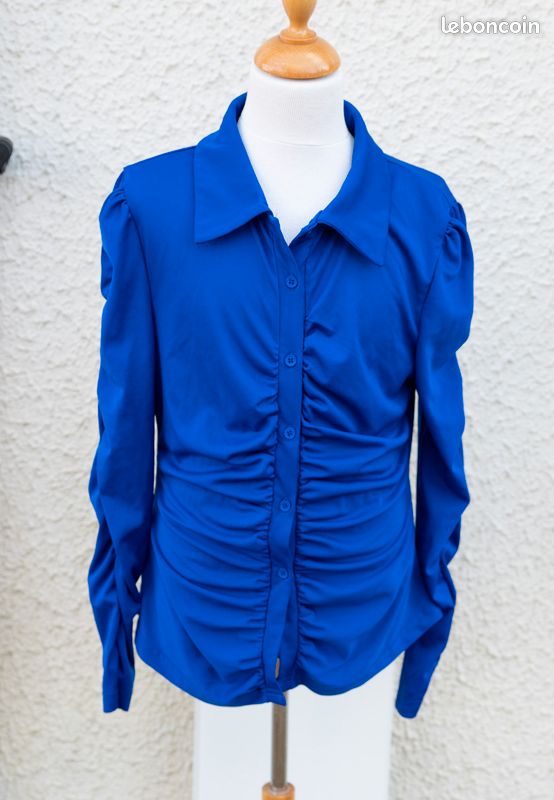 Chemisier Bleu New Look Taille 8 - Neuf Sans étiquettes - Manches Courtes