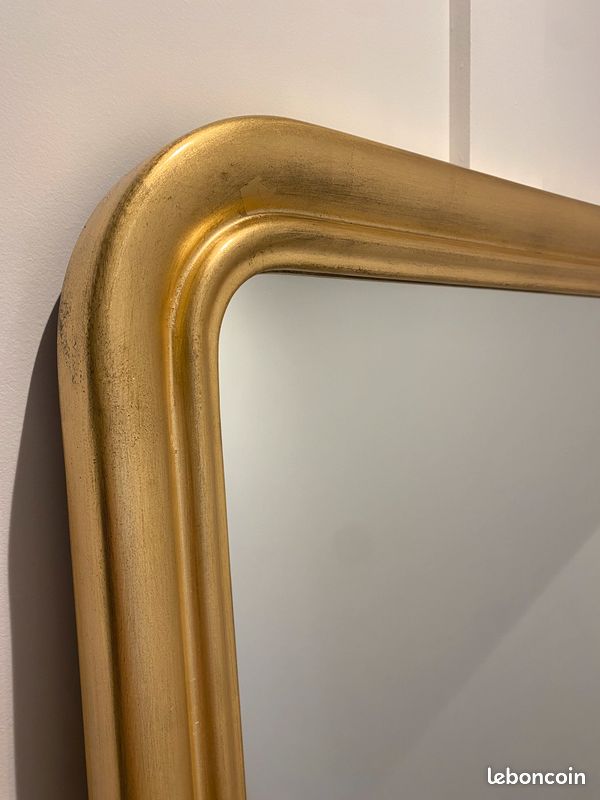 Miroir Doré PAUL Grand Miroir Rectangulaire U00e0 Moulures