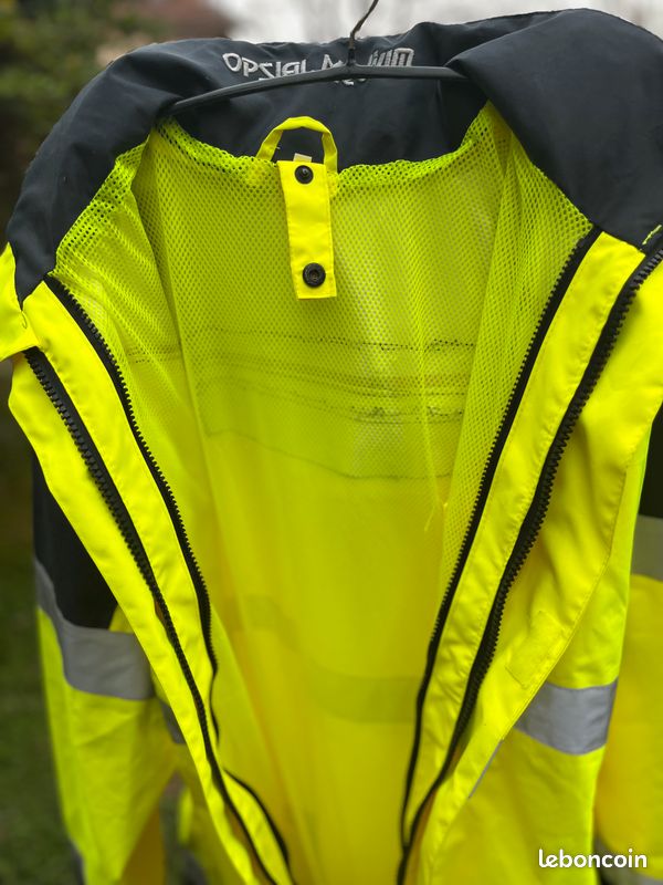 Veste longue haute visibilité jaune fluo et gris XL (image 3)